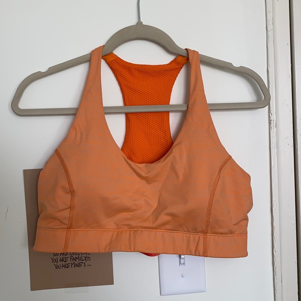 Doing Things Outdoor Voices Sports Bra in Cantaloupe (light orange) XL